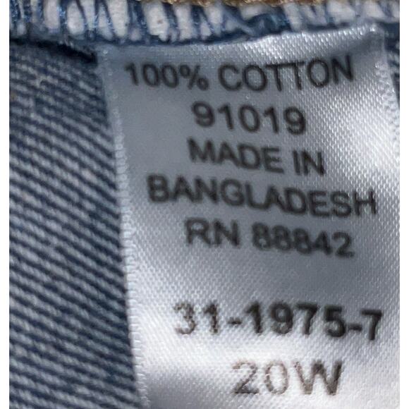 Roaman's Woman Pull on stretch jogging casual Jeans w/pockets elastic waist 20W - Picture 7 of 12